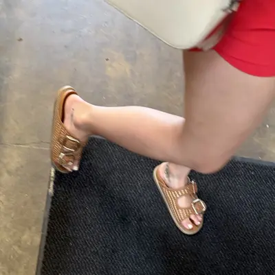 Rich MILF feet in sandals cover image