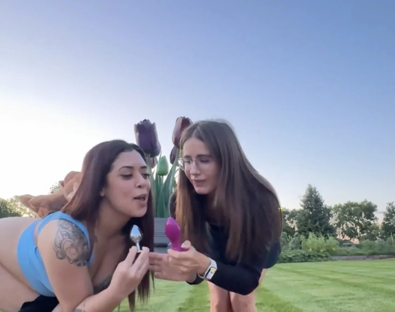 sluts swap plugs in public image 1