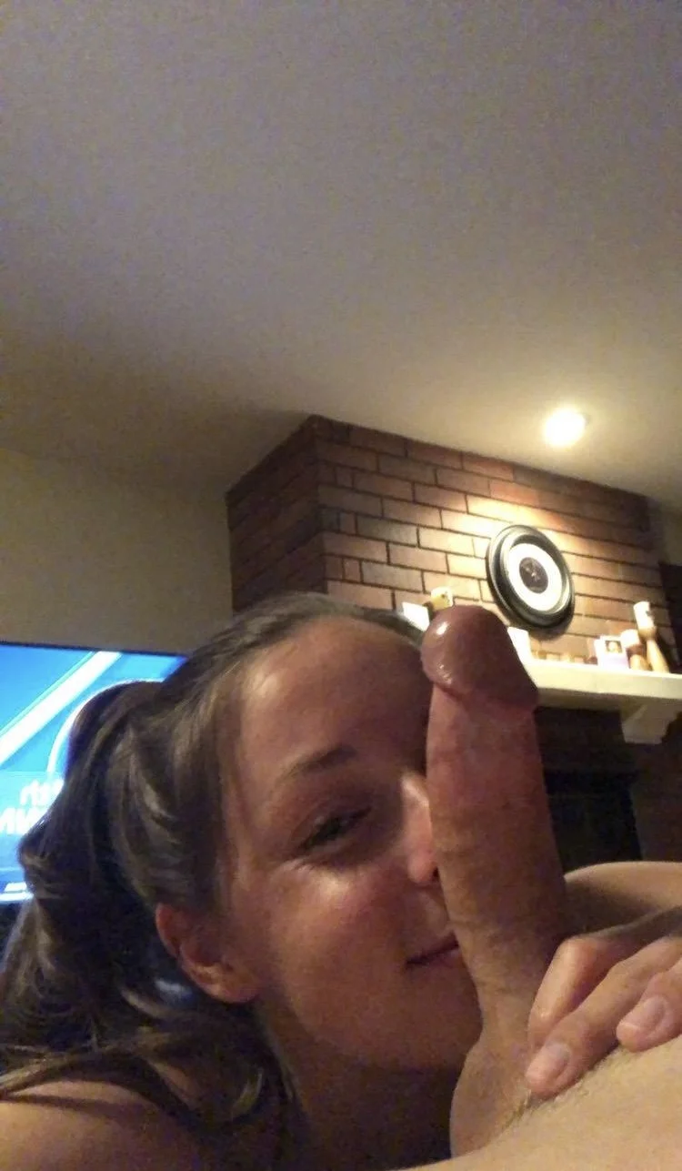 her parents leave so she sucks my dick image 2