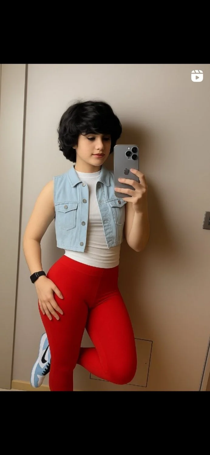🤩🥰😍Arab boy with little between his legs dresses in girl's clothes image 5