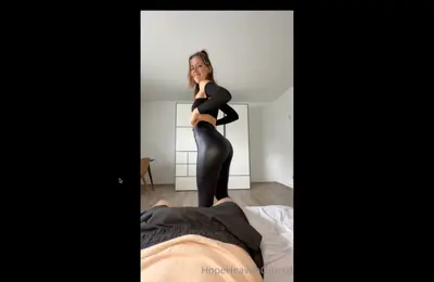 Shiny Black Leggings CumDoll cover image