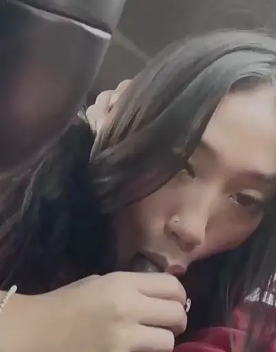 Asian sweetie sucks bbc in the car cover image