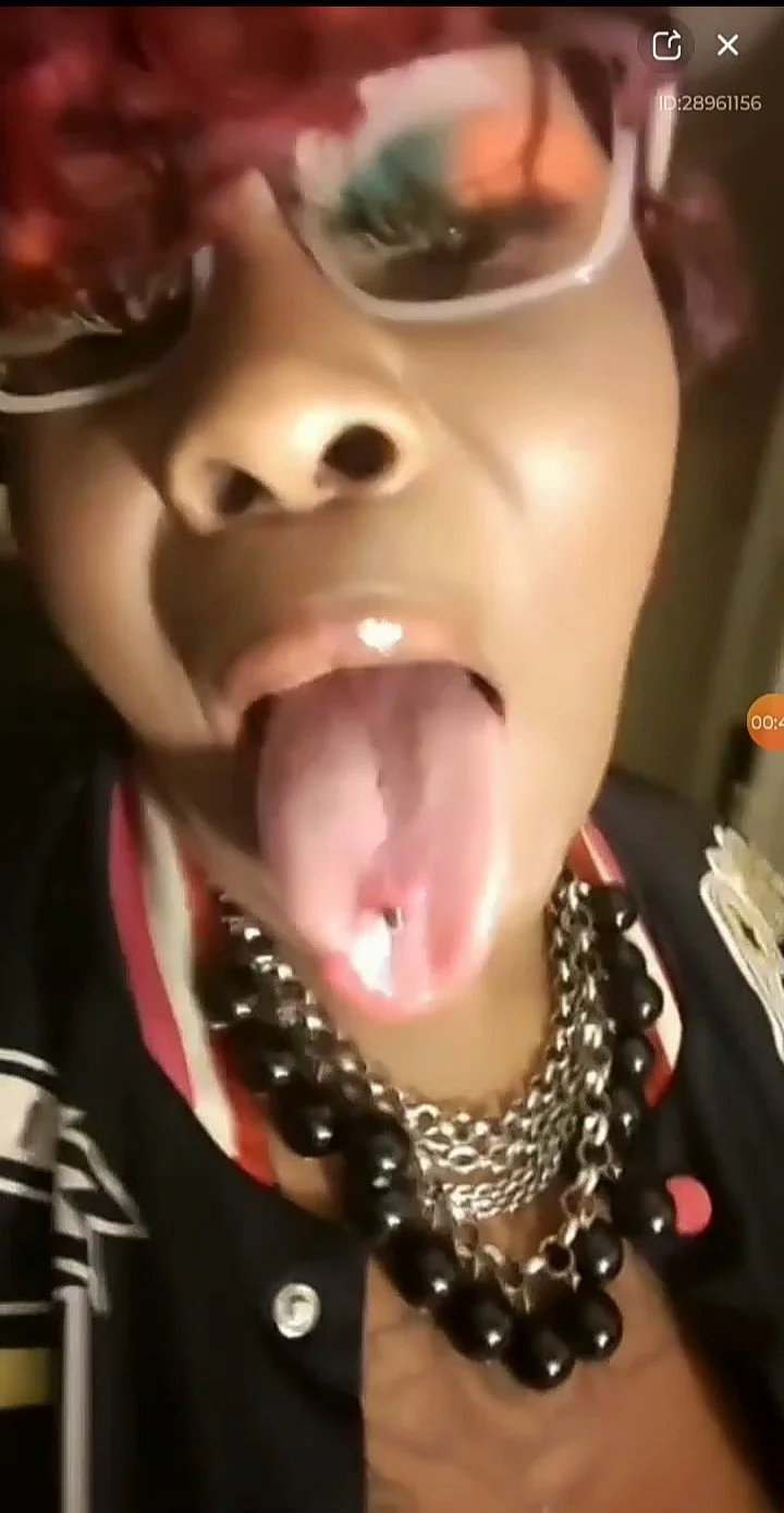 Stranger showing me her tongue image 2