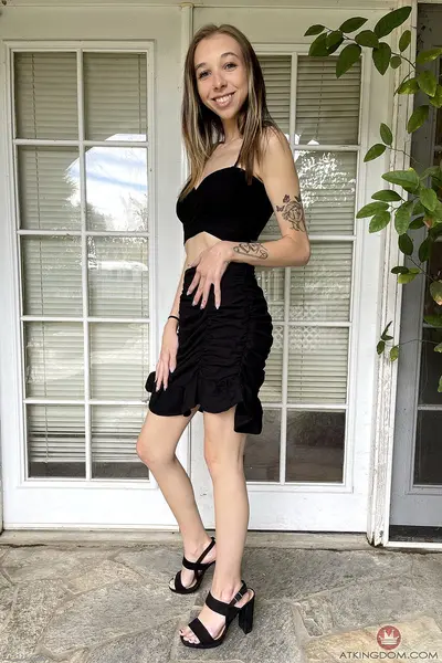 Skinny brunette upskirt teasing 🥵😈🔥 cover image