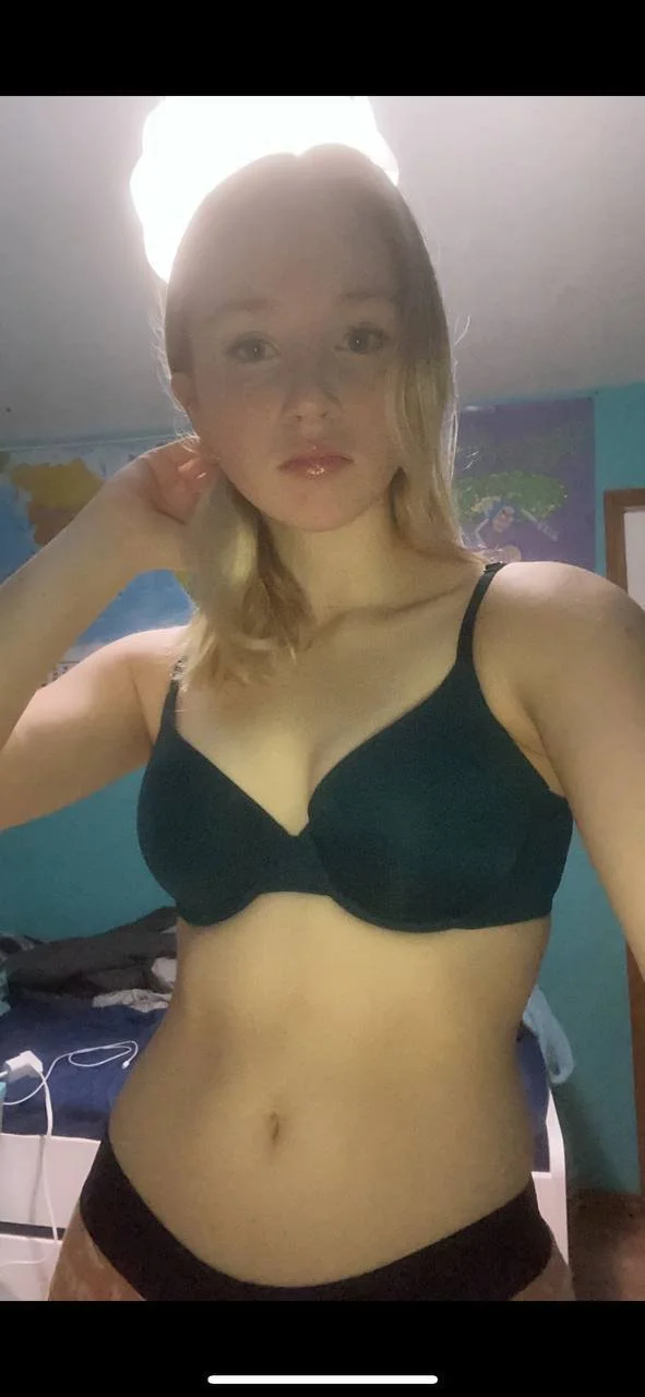Slutty blonde ex gf masturbates image 12