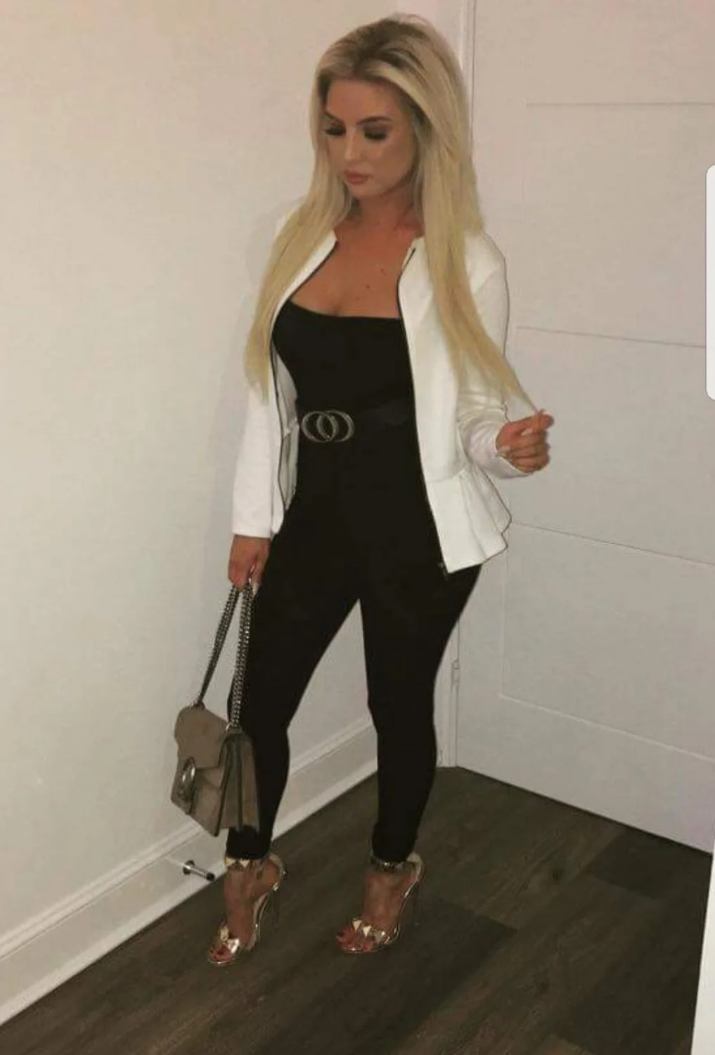 Blonde Scottish Chav Slut with her plastic tits image 10
