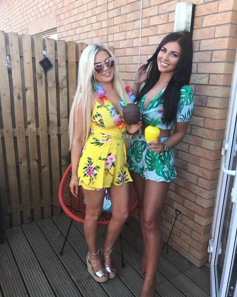 Blonde Scottish Chav Slut with her plastic tits image 23