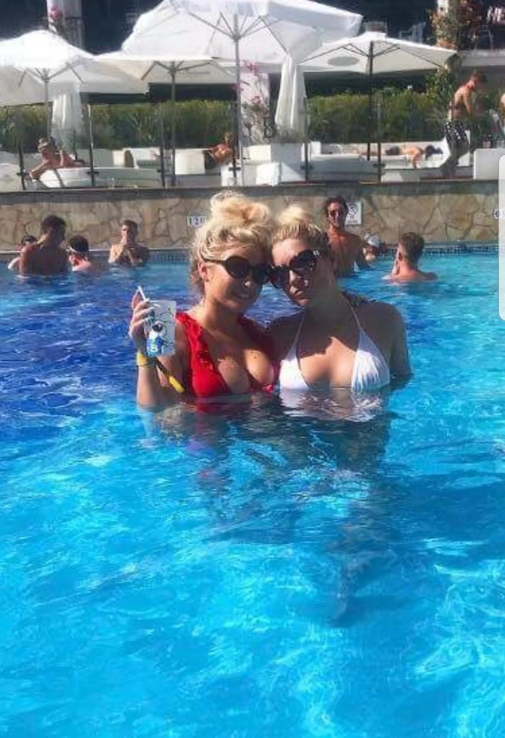 Blonde Scottish Chav Slut with her plastic tits image 24