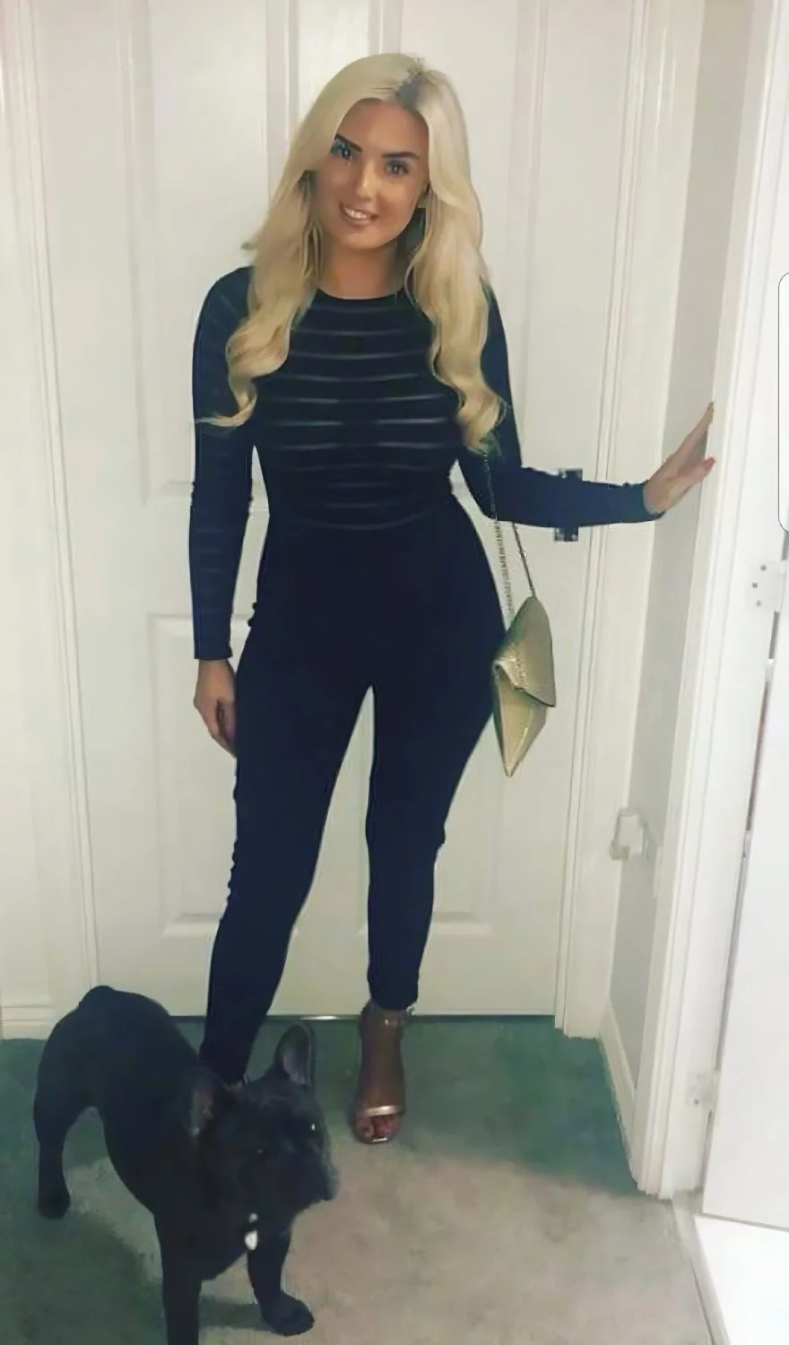 Blonde Scottish Chav Slut with her plastic tits image 29