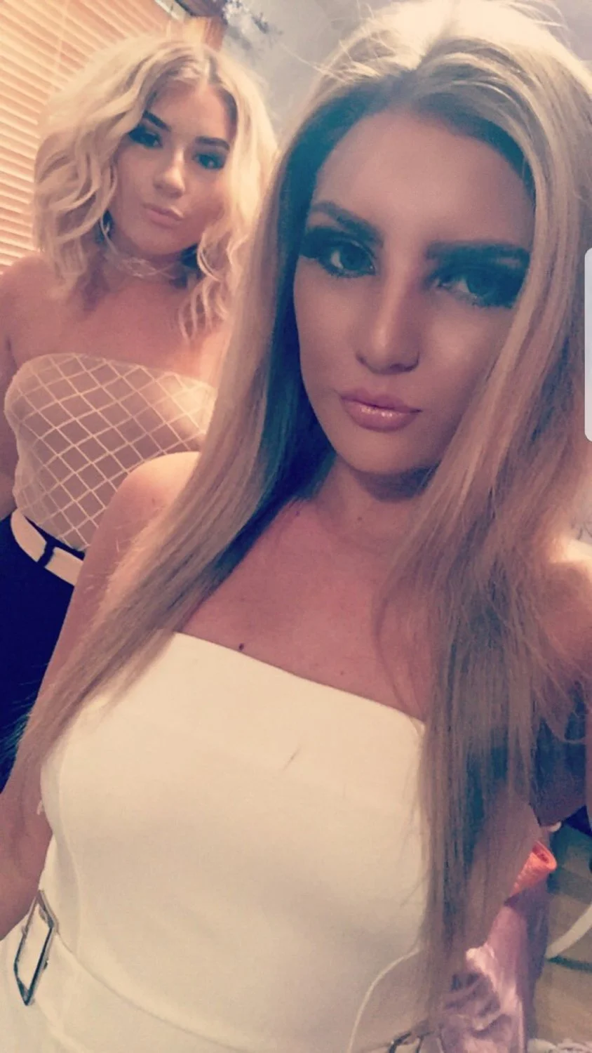 Blonde Scottish Chav Slut with her plastic tits image 32