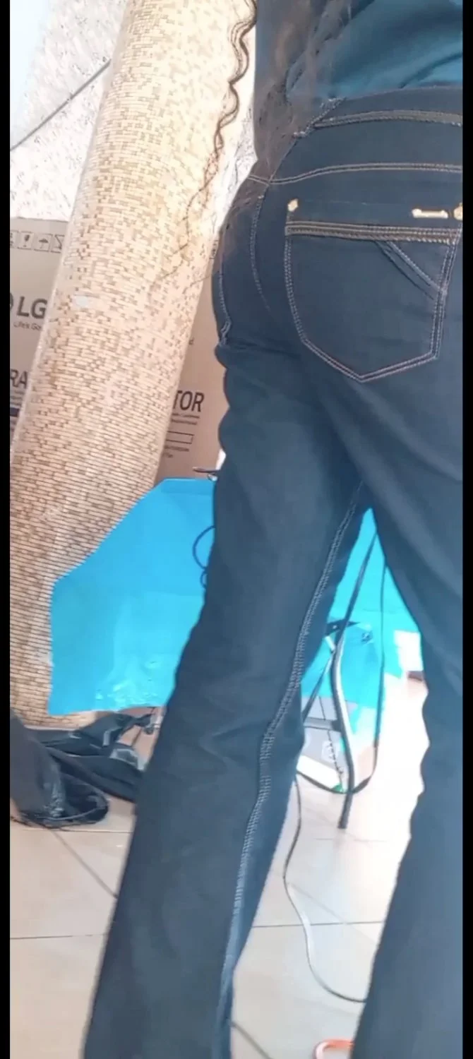 Sexy girl in jeans with perfect ass in public hot + fake nude ass image 23
