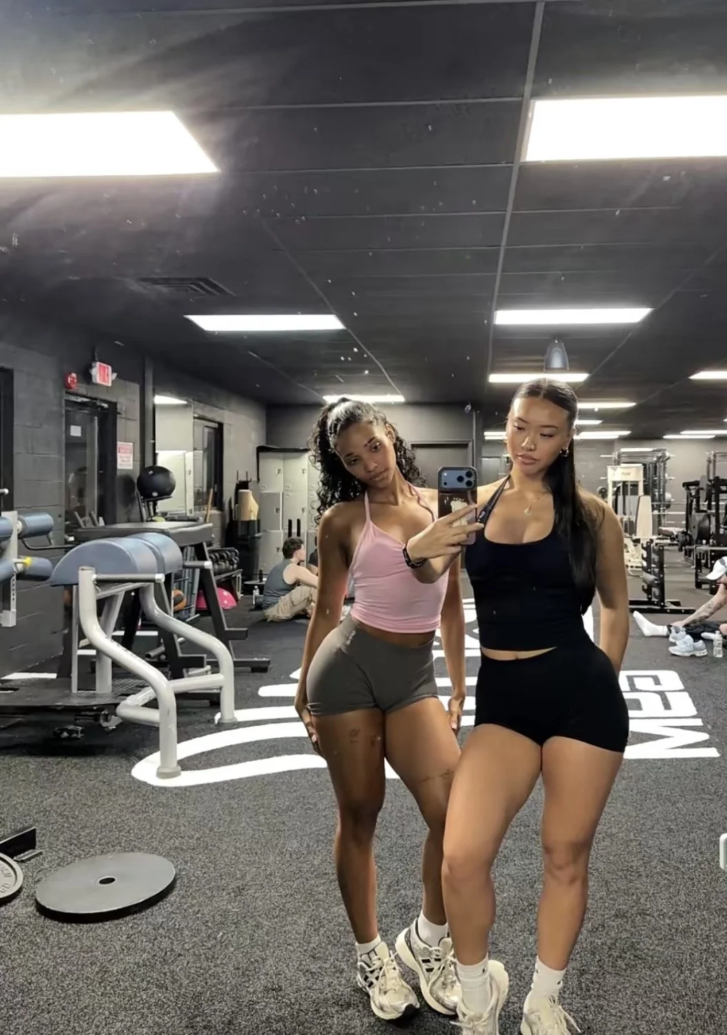 Asian and Black Gymrat Threesome image 3