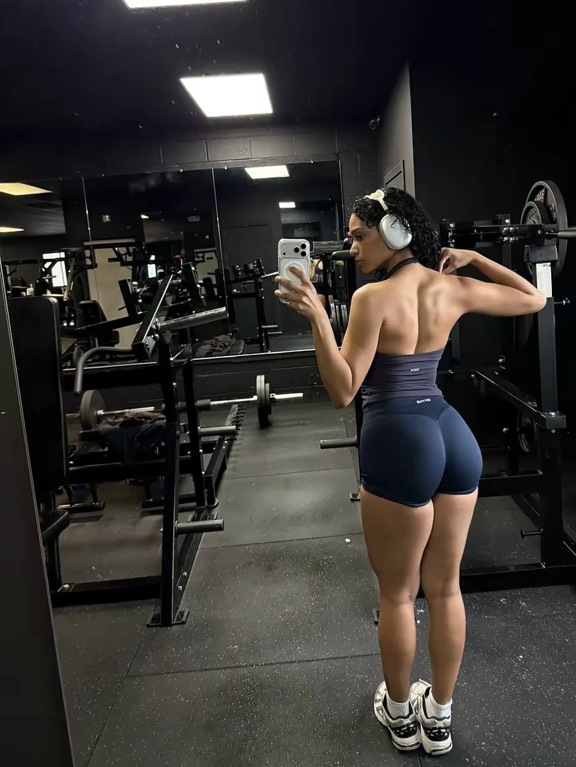 Asian and Black Gymrat Threesome image 5