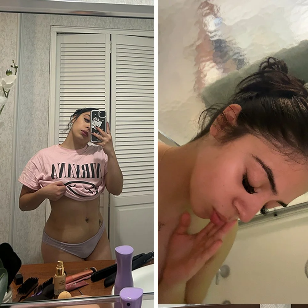 Sexy Latina gf shows me her small tits on FaceTime image 1
