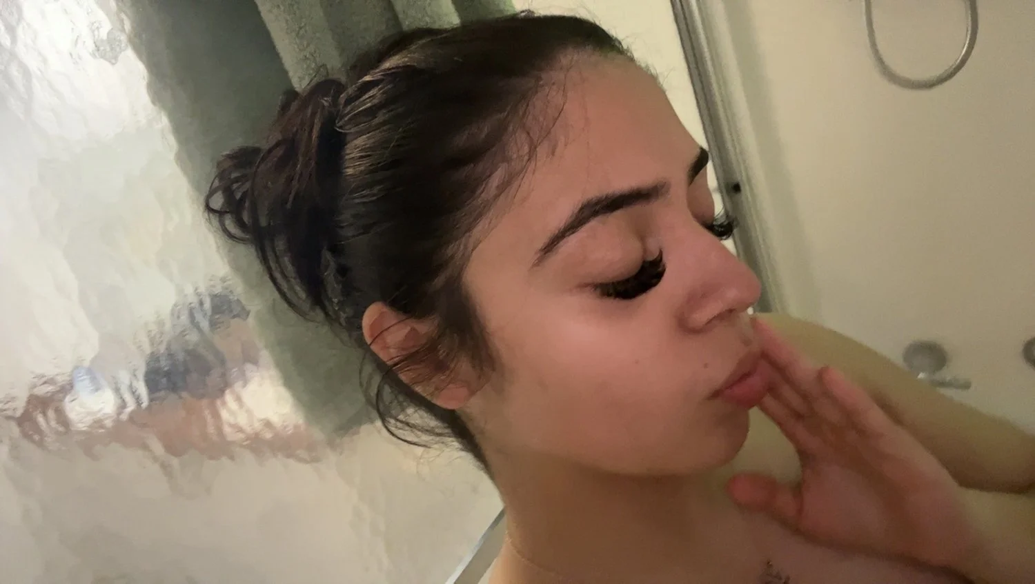 Sexy Latina gf shows me her small tits on FaceTime image 2