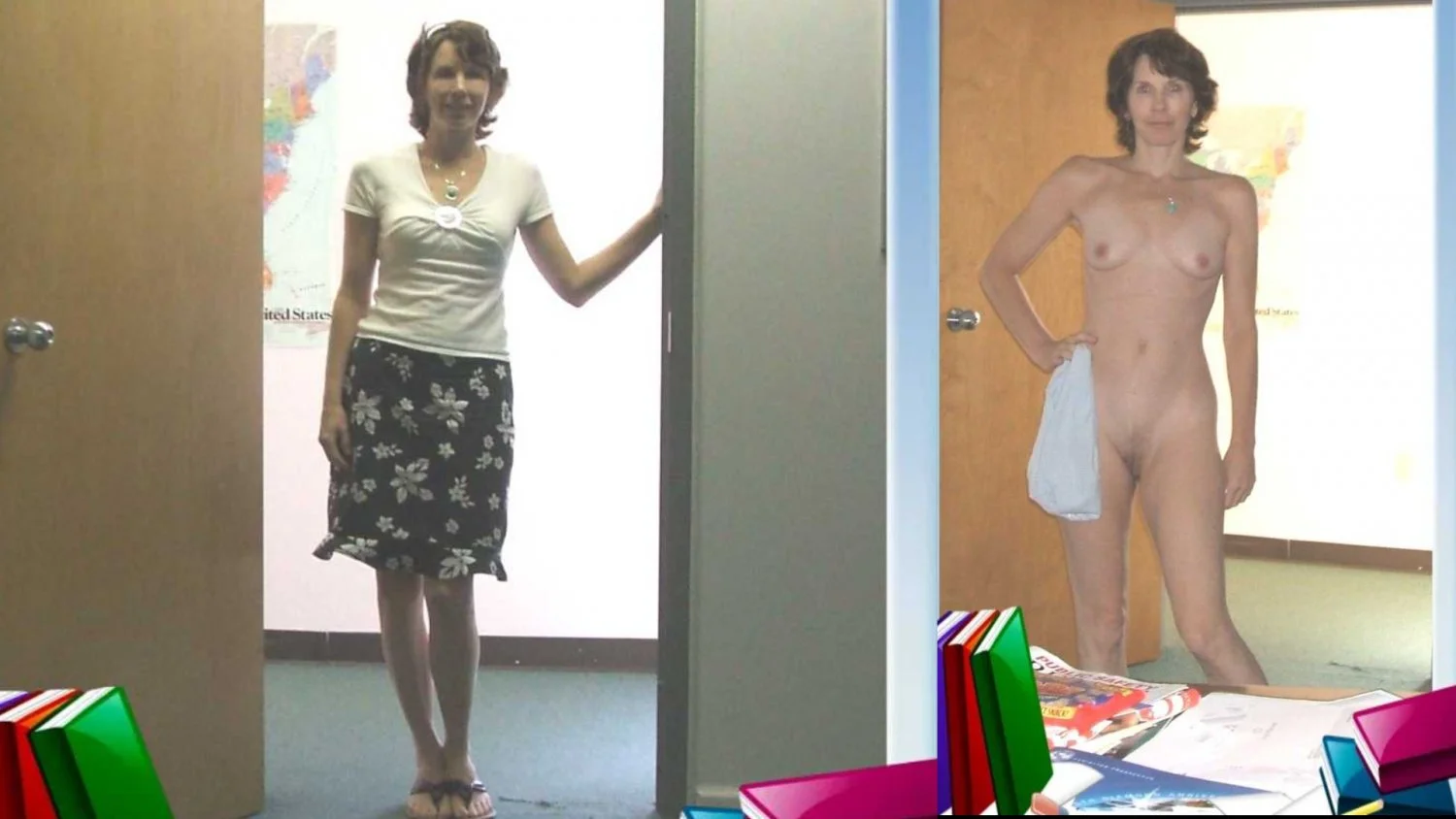 Dressed-Not Dressed Real Teacher & Cheating Slut image 6