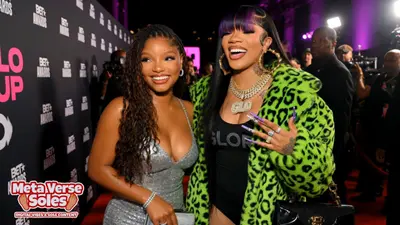 GloRilla n Hallie Bailey red carpet kiss cover image