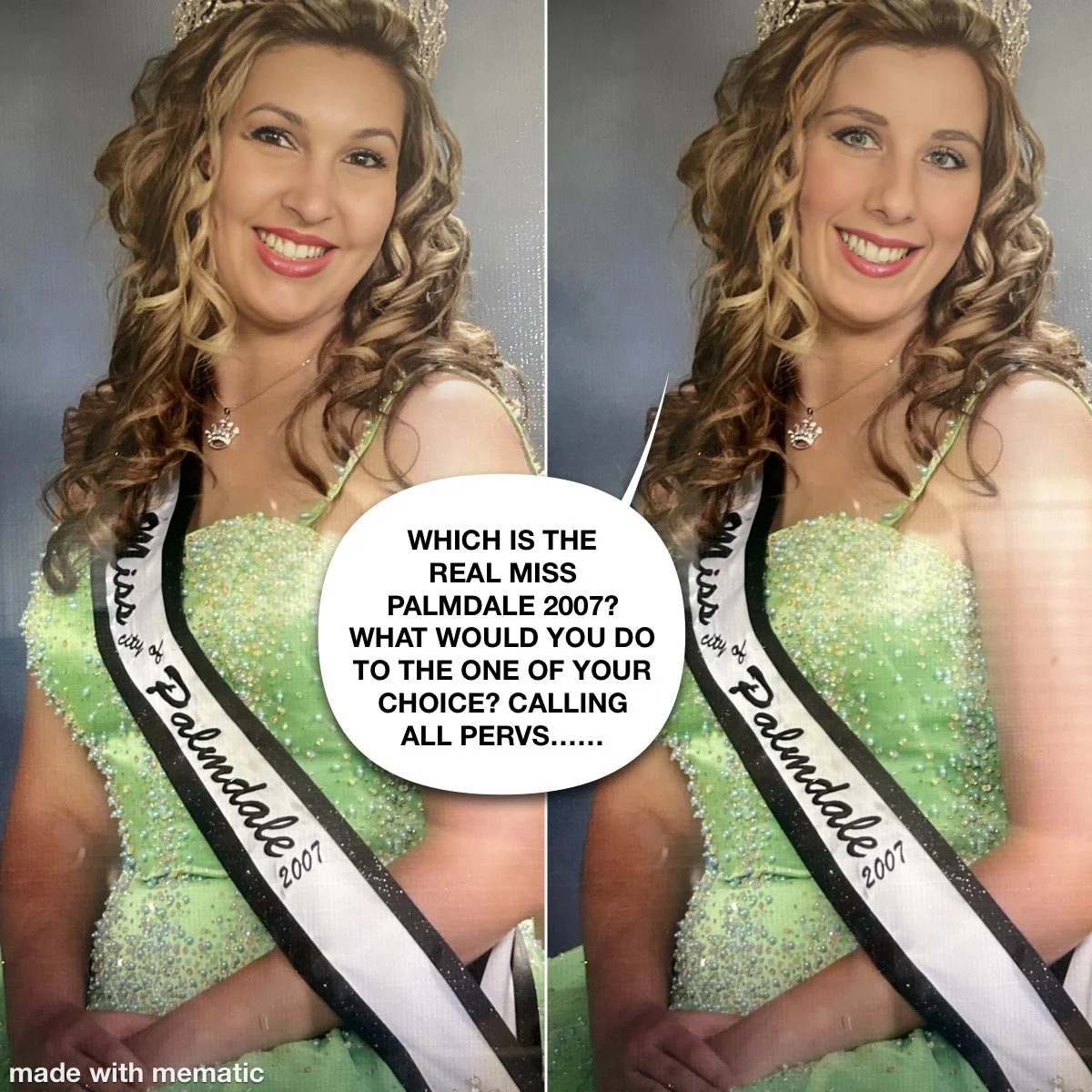 Let’s take a vote in the comments. Who is the real Miss Palmdale? She needs to be famous comment! image 1