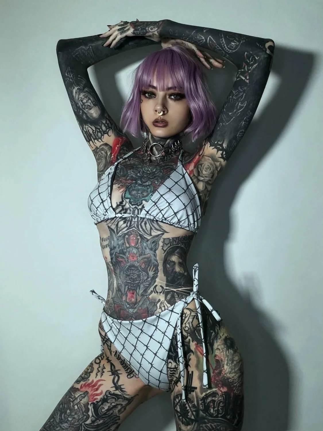 Gorgeous Heavily Tattooed Babe SFW 😇🙏 image 14