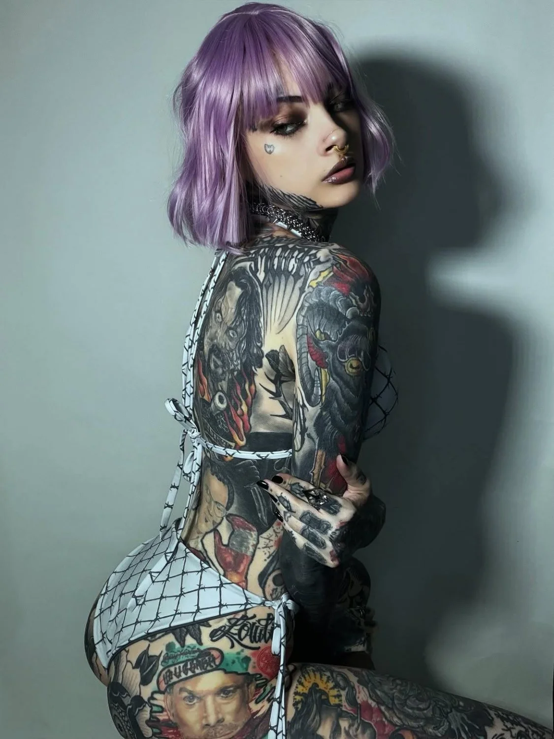 Gorgeous Heavily Tattooed Babe SFW 😇🙏 image 16