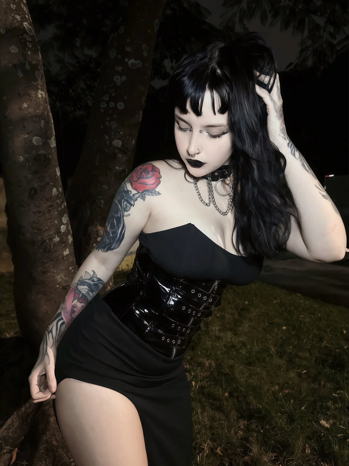Um grande preto dotado pra fuder com essa gotica branquinha gostosa e tudo o que nos queremos ver! image 7