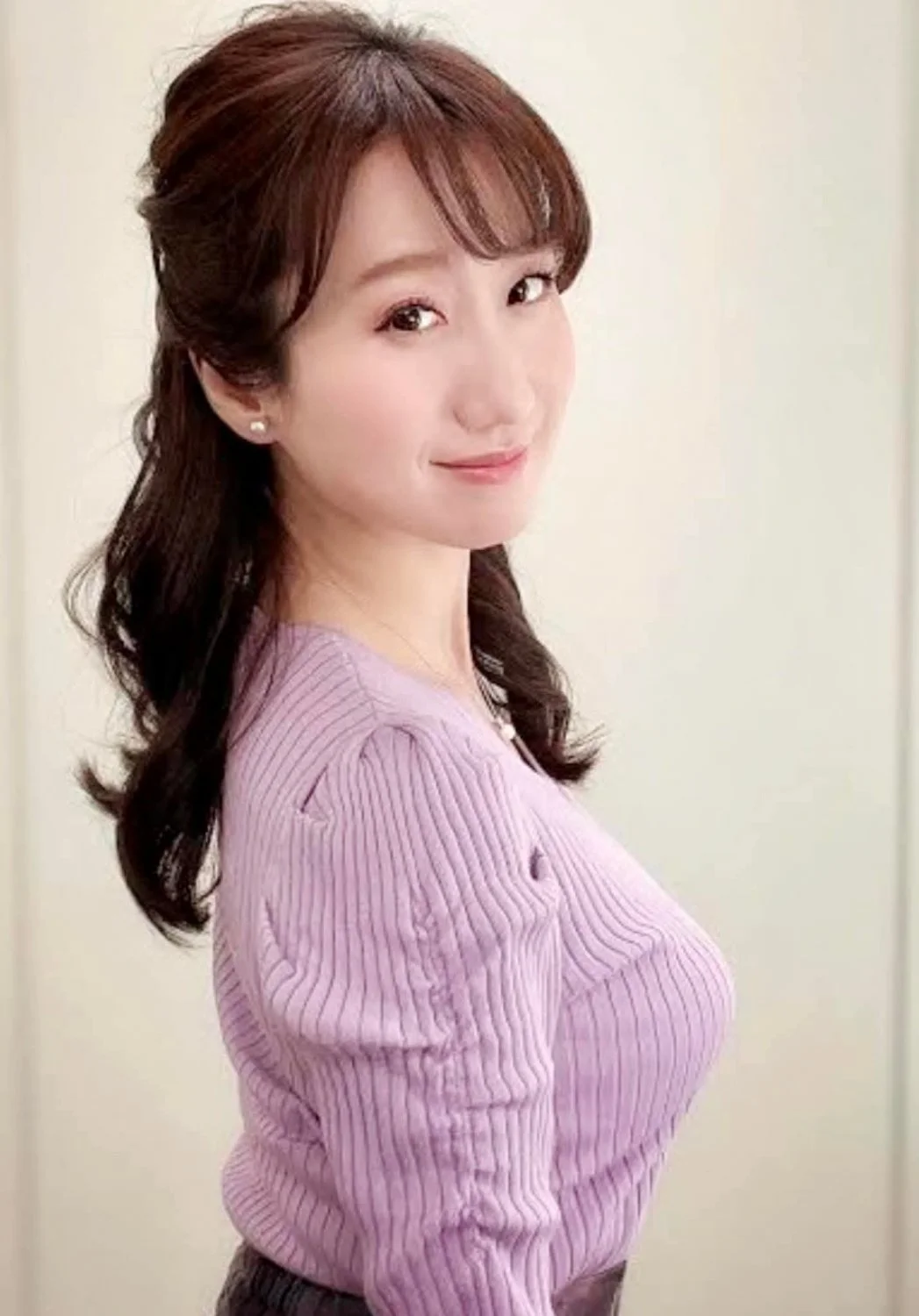 🔚Japanese　気象予報士　久しぶりに吉井明子　巨乳　乳抜き　エロス　一発やりたい image 4