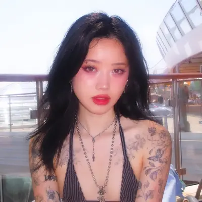 Tatted Asian Slut Kimmi Plays With Her Pussy cover image