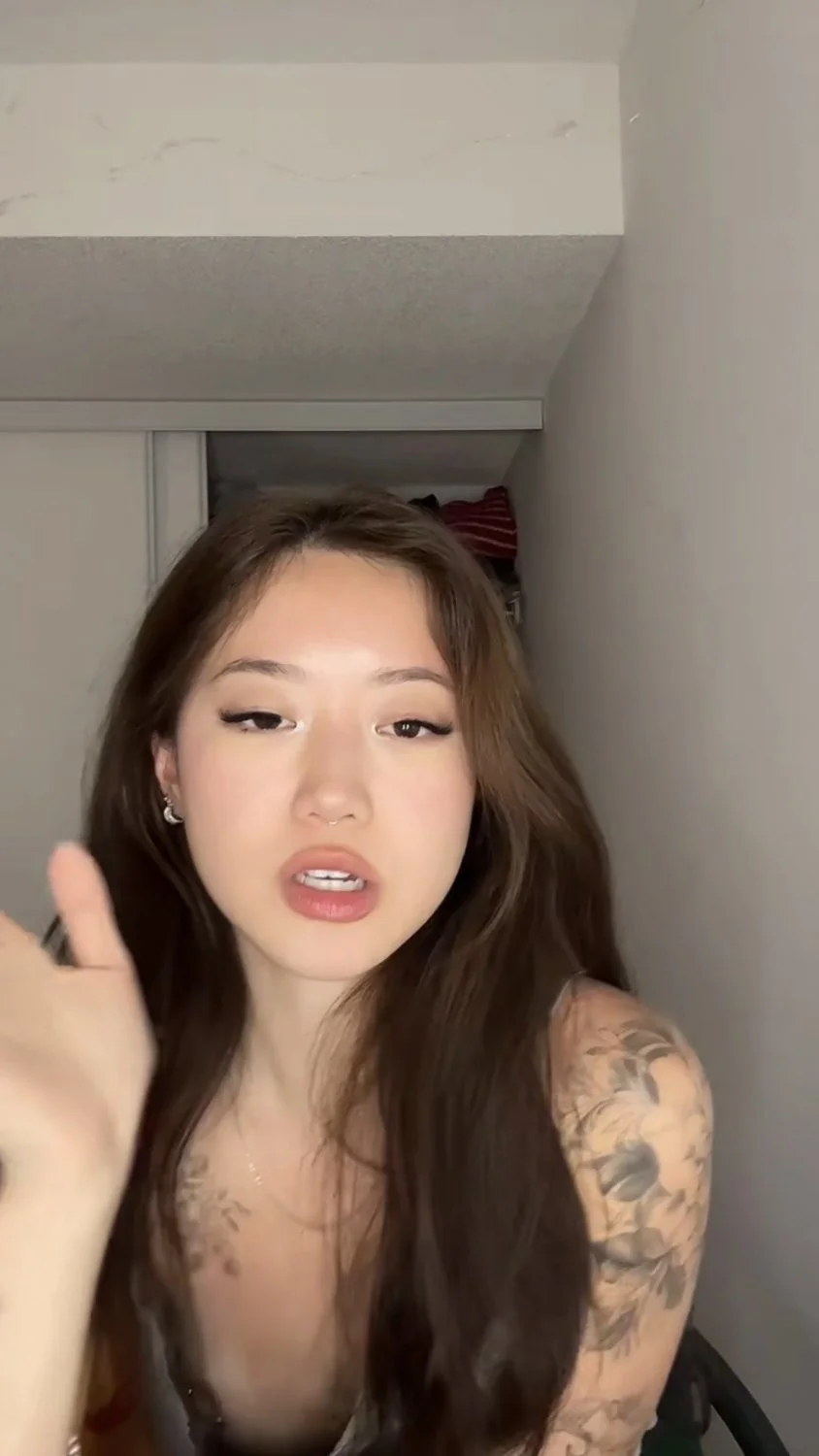 Tatted Asian Slut Kimmi Plays With Her Pussy image 17