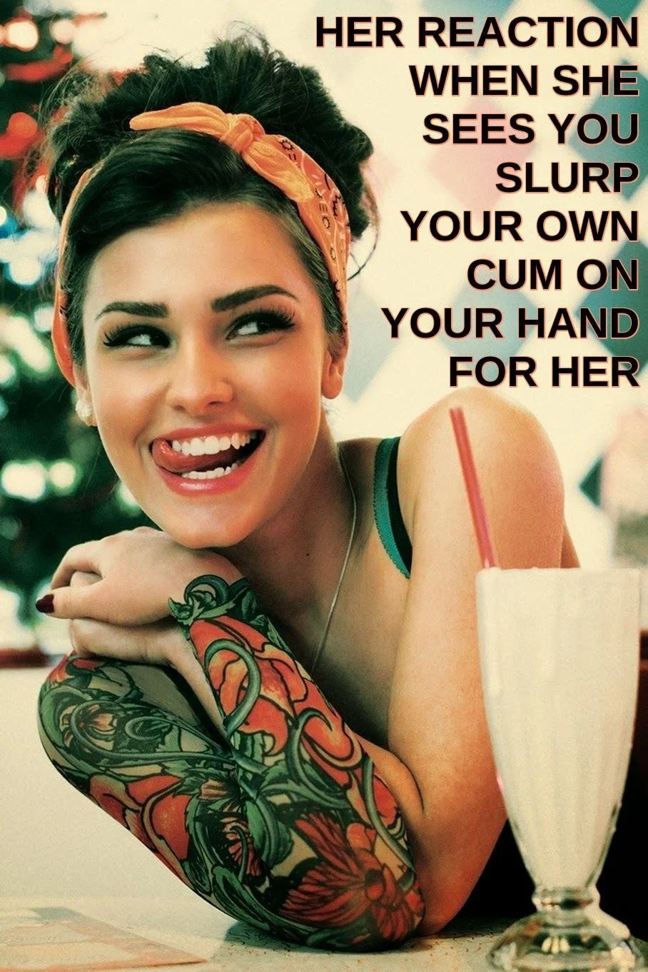 There are more and more sexy girls who love to see you eat cum - CEI Captions image 3