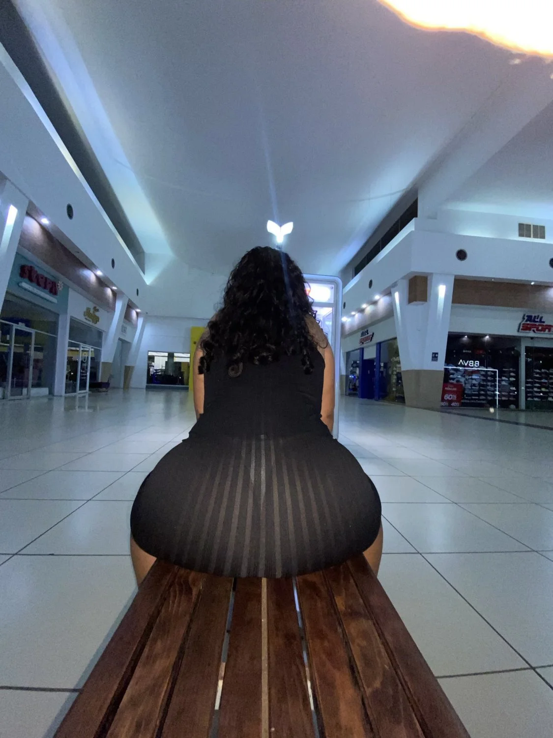 Latina flashing at mall image 3