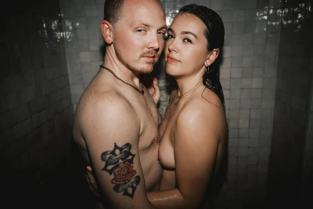 Hot couple boudoir image 9