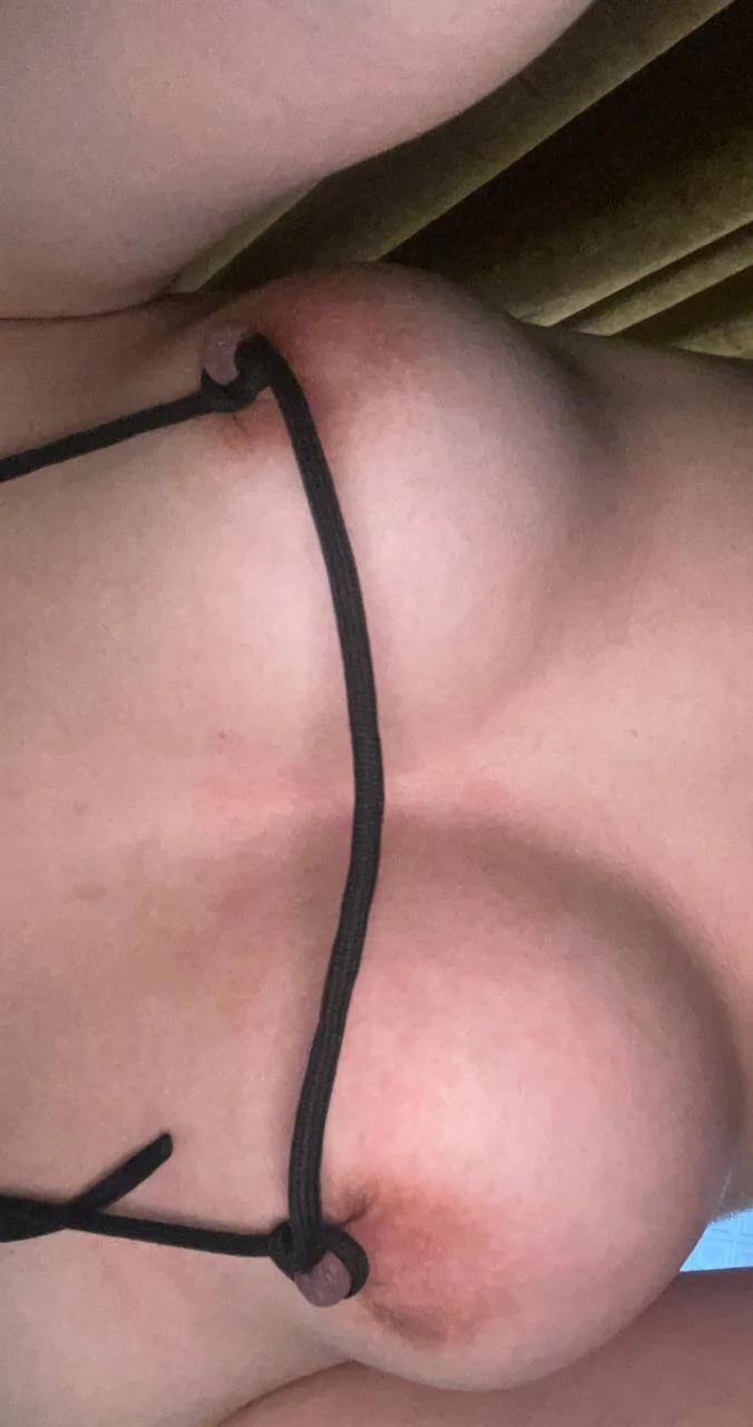 Slave tortures her poor nipples and swings a bottle into her cunt for me! image 2