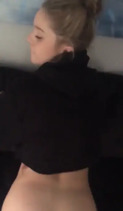 Tatted Good Girl in hoodie takes dick from behind like a pro cover image
