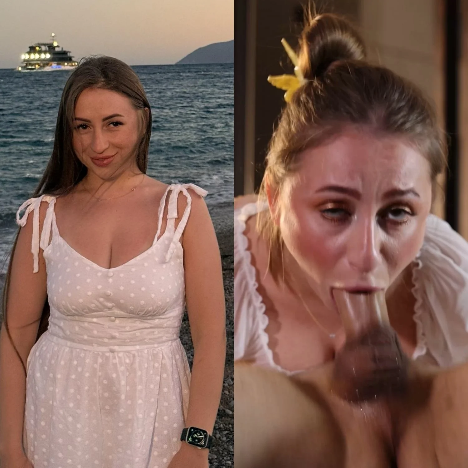 Dumb Russian Pig Loves Gagging On Cock main image