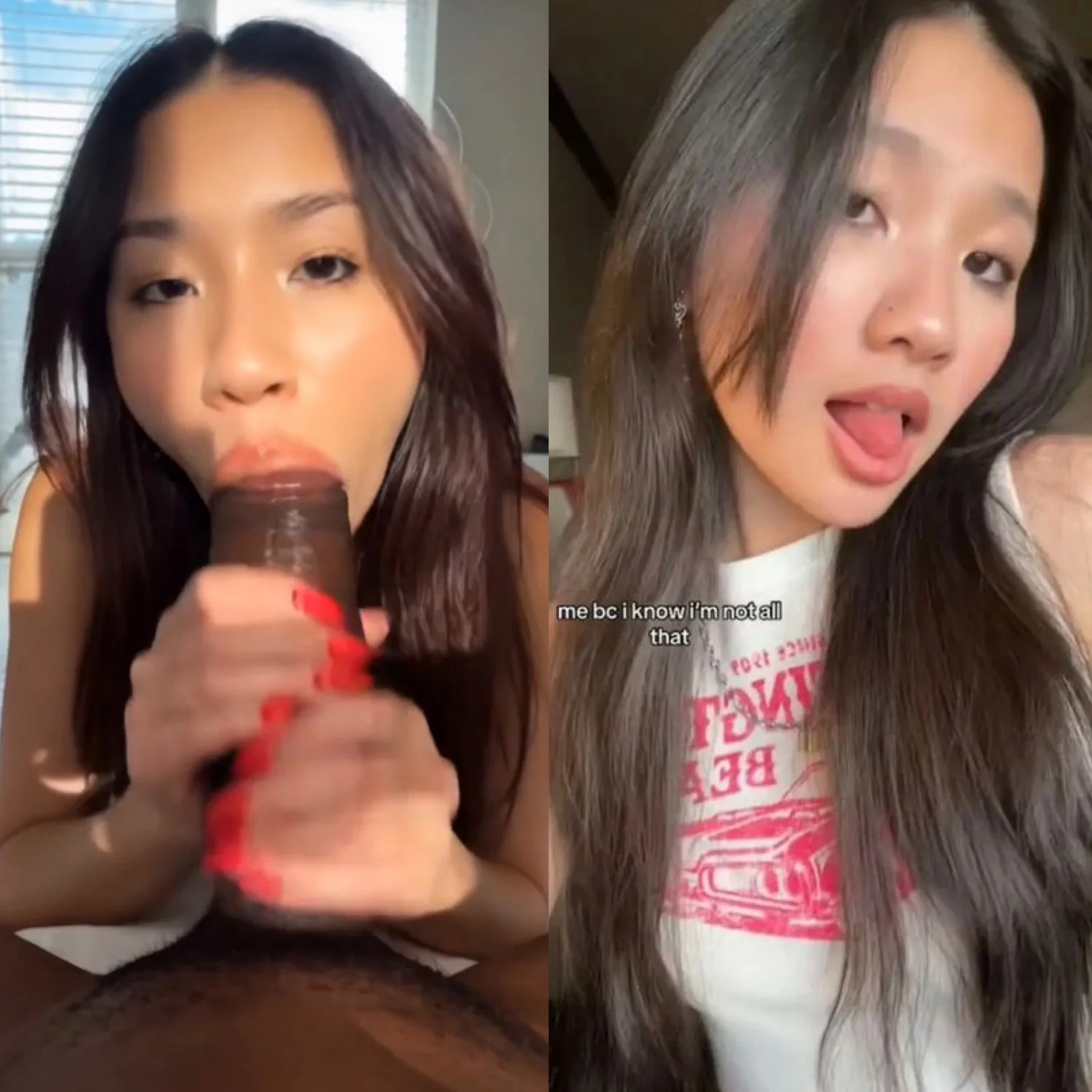Innocent Ahegao Face Asian teen TikTok slut Jeanne Nguyen needs her mouth stuffed with bbc. image 13