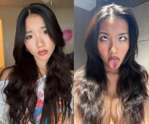 Innocent Ahegao Face Asian teen TikTok slut Jeanne Nguyen needs her mouth stuffed with bbc. image 14