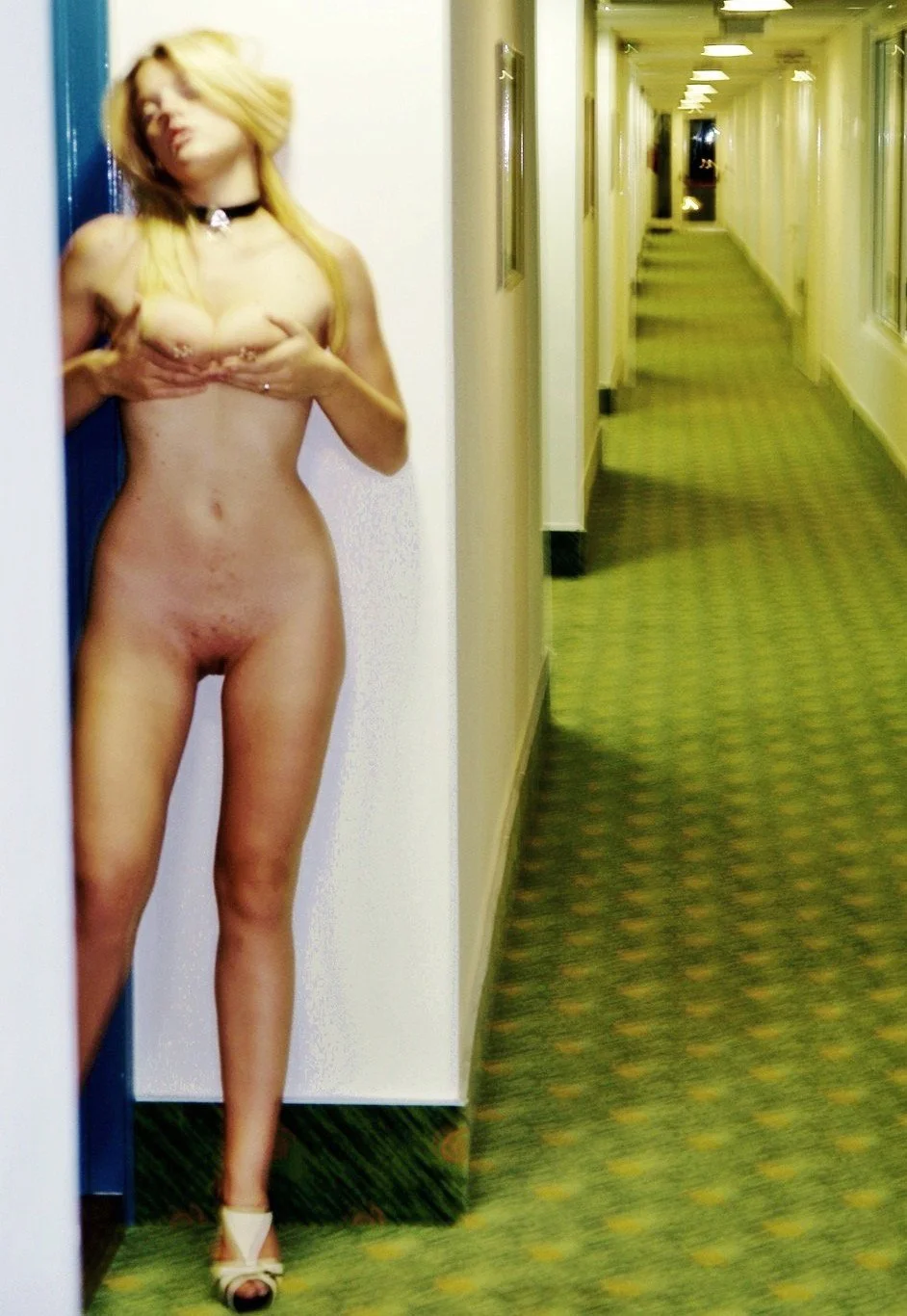 Nude Women at Hotel Hallways image 34