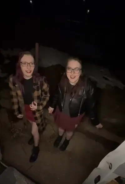 Two lesbian hoes trying a stranger bwc together then promise he'll pull out then still nut in her cover image