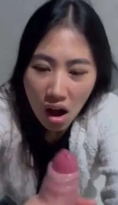 Beautiful asian teen sucks cock on her first date cover image