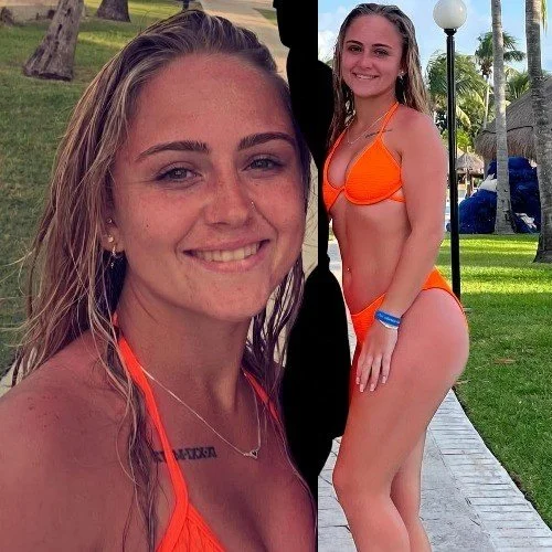 My cousin Krystal beautiful freckles and orange bikini body 😍🥵 image 3