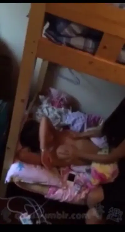 lesbian college teen plays with her straight friends tits cover image