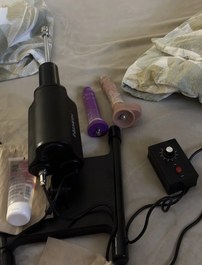 Real czech teacher Tereza used fucking machine image 2