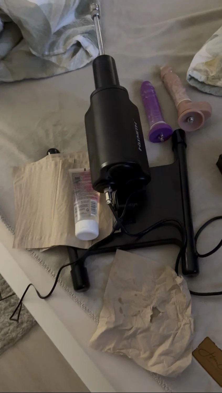 Real czech teacher Tereza used fucking machine image 5