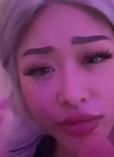 Horny asian bitch gets facial after good sex cover image