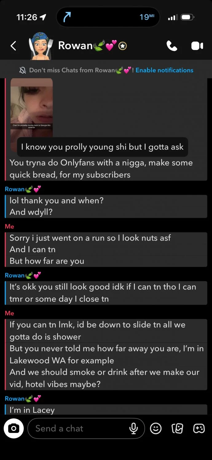 Young hoe Snapchat name: notr0wan from Lacey Washington planning to fuck sex creator image 3