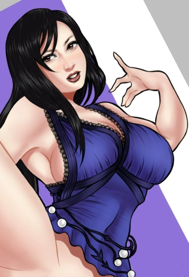 (Commissioned) Tifa High Kicking No Panties ❤️ by Me (CapitalJ) image 5