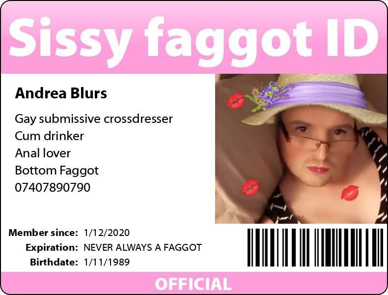 Sissy Faggot Andrea wanted to be exposed, DM if u want the same image 2