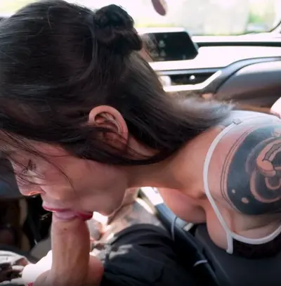 busty baddie gets fucked after car blowjob cover image