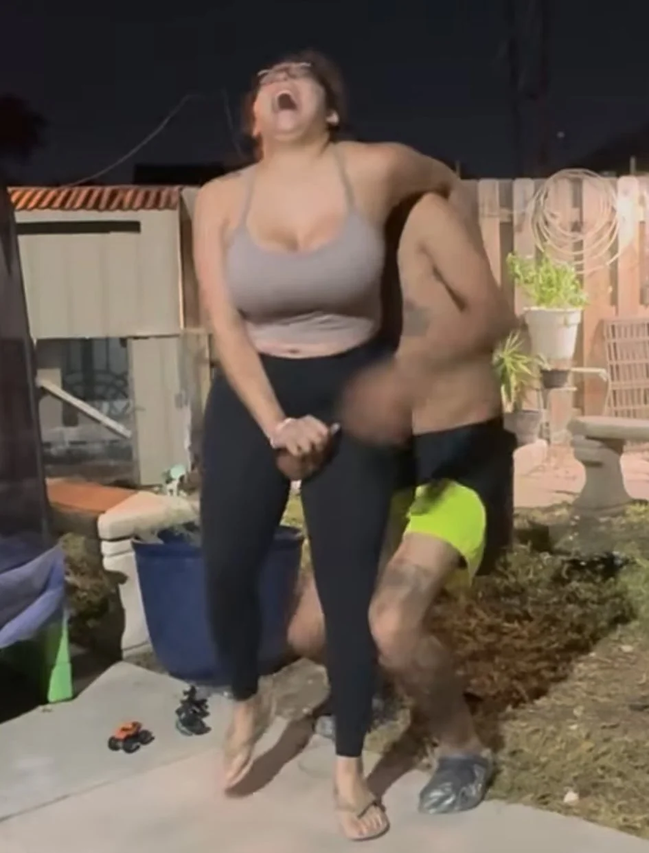 Lucky guy holding his gf pussy thick Latina milf image 7