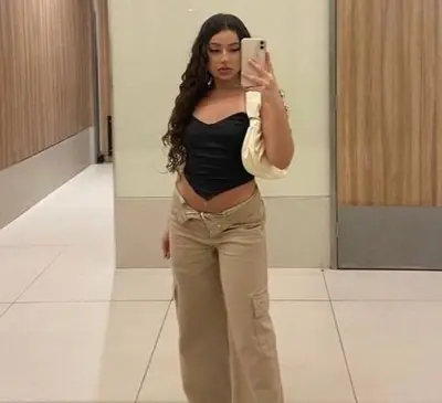 Gorgeous teen fucks with camera on cover image